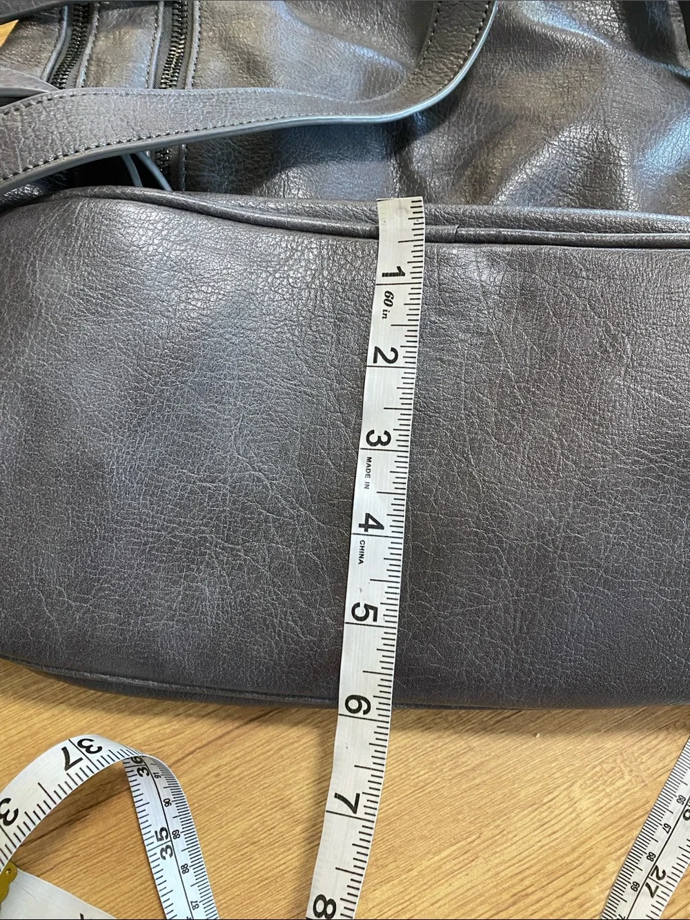 MMS Design Studio Navy and Gray Patterned Handbag Interior